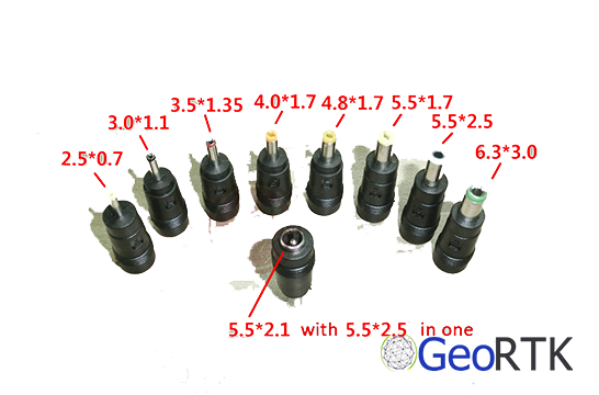 GDAK18 DC Adapter Kit for 5.5x2.1mm and 5.5x5.5mm plug